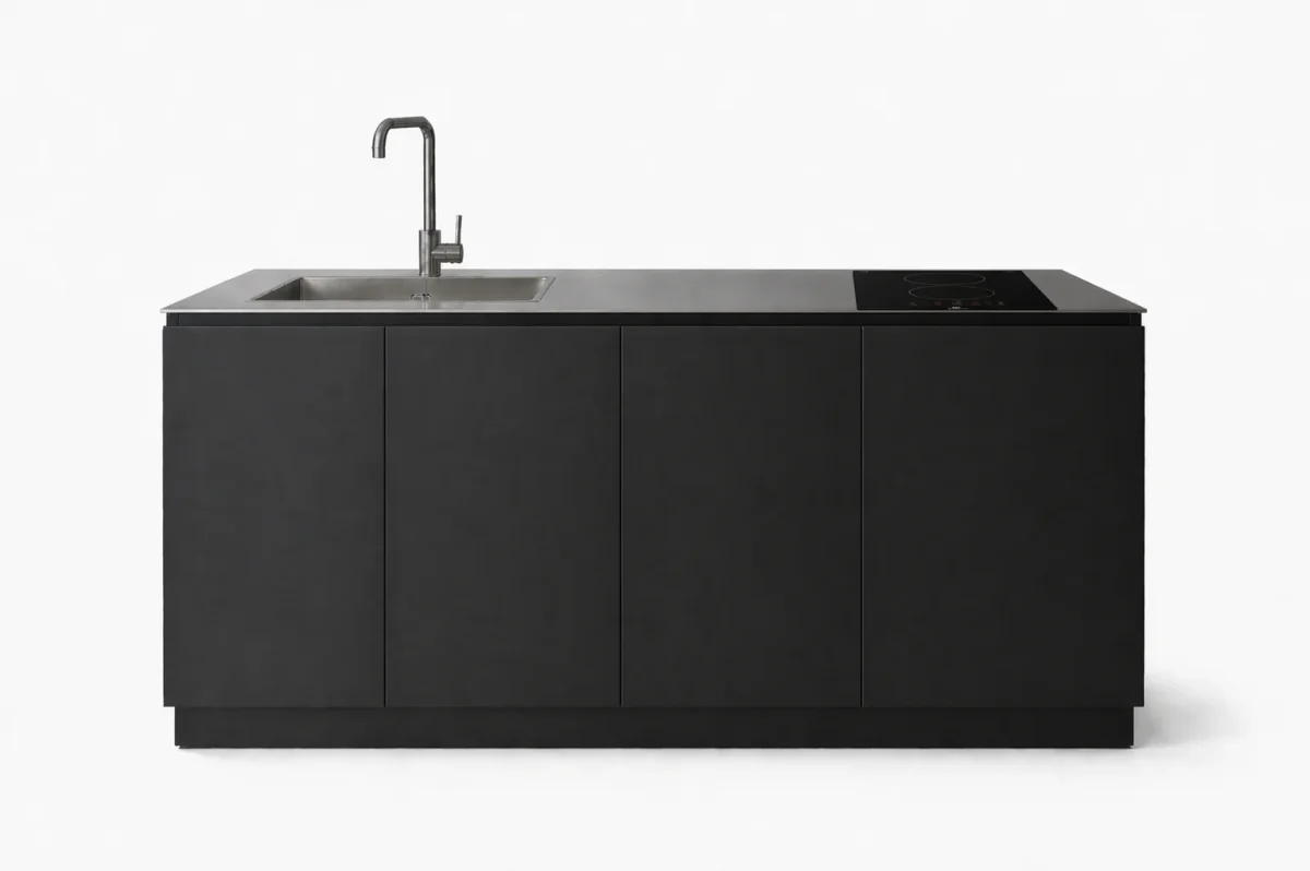 Cucina da esterno Flaminia Roma Smart 160 Manganese con induzione e lavello