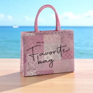 Borsa in cotone stampato – 4 colori assortiti